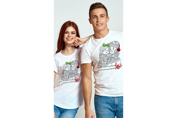 طرح شب یلدا آدم برفی ست دو نفره کد TA202