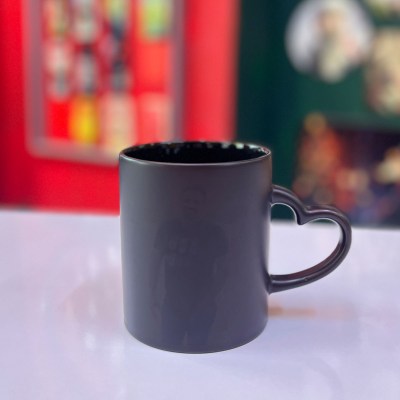  لیوان حرارتی دسته قلبی مشکی